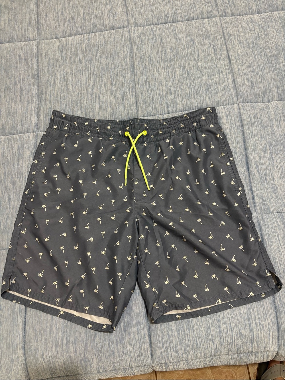 Old Navy Gray Palm Swim Shorts